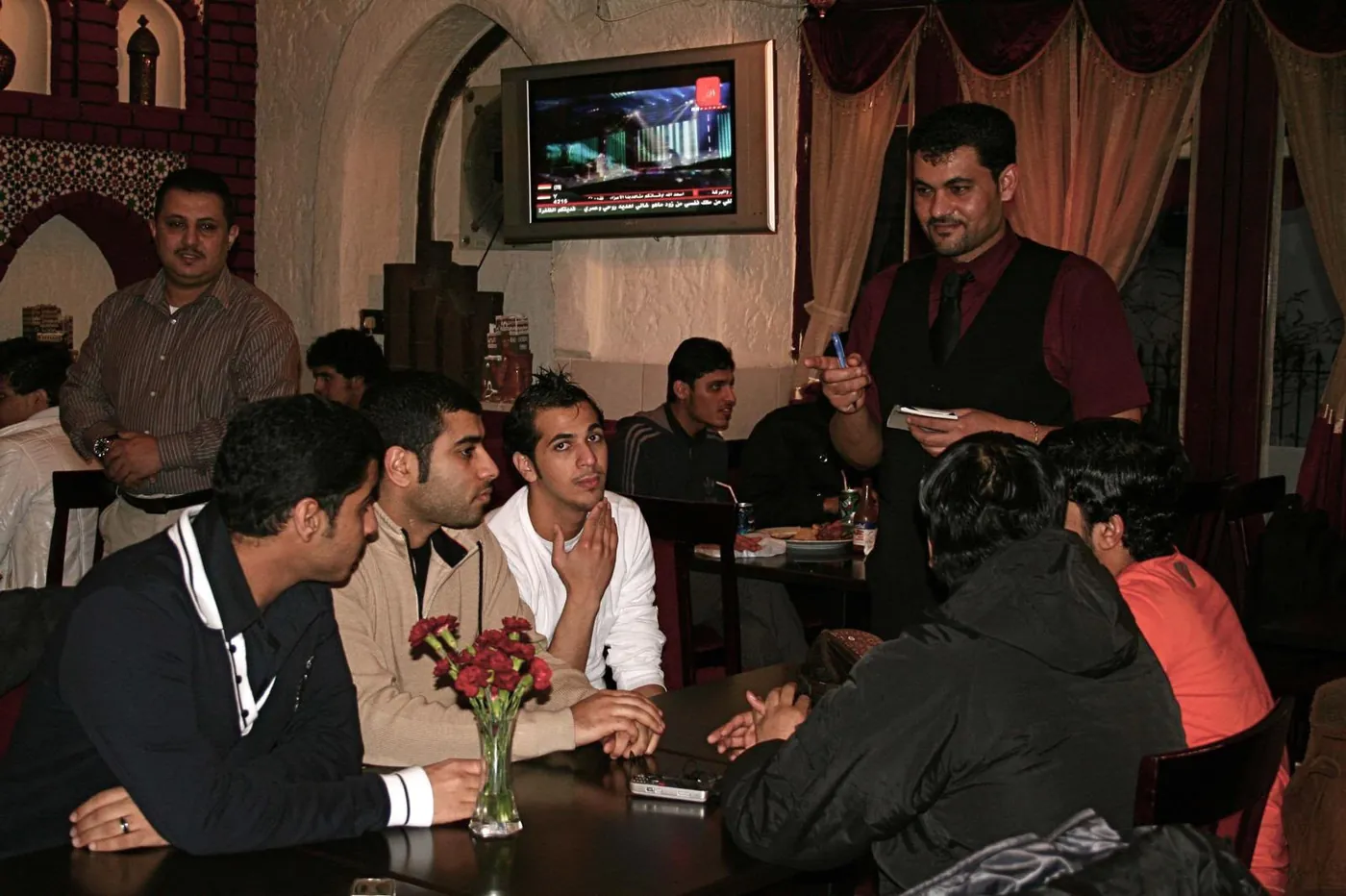 Table service in the main dining room